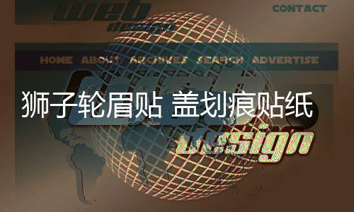 狮子轮眉贴 盖划痕贴纸 幸运车贴 好运汽车贴纸 伤痕贴 格子旗贴