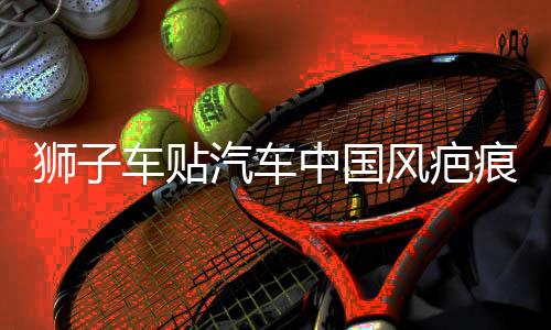 狮子车贴汽车中国风疤痕划痕遮挡个性创意装饰摩托电动车舞狮贴纸