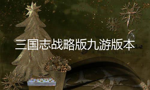 三国志战略版九游版本