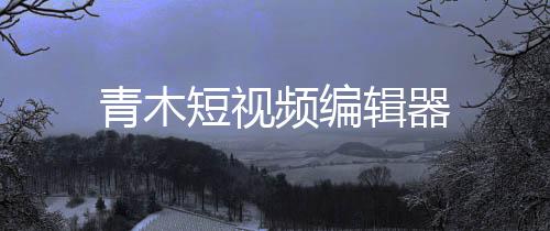 青木短视频编辑器