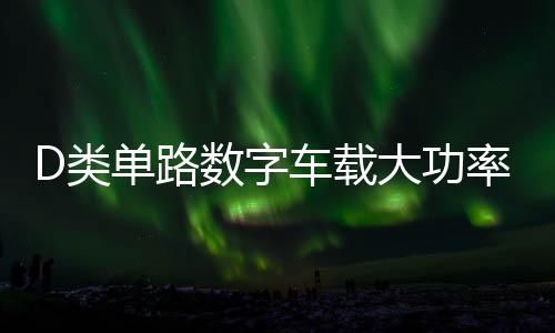 D类单路数字车载大功率纯重低音可推双12寸无源双音圈低音炮功放